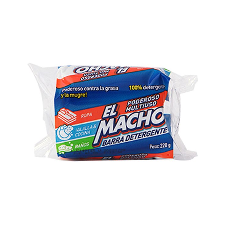 Jabón Barra Lavaplatos Azul El Macho 220 Gr