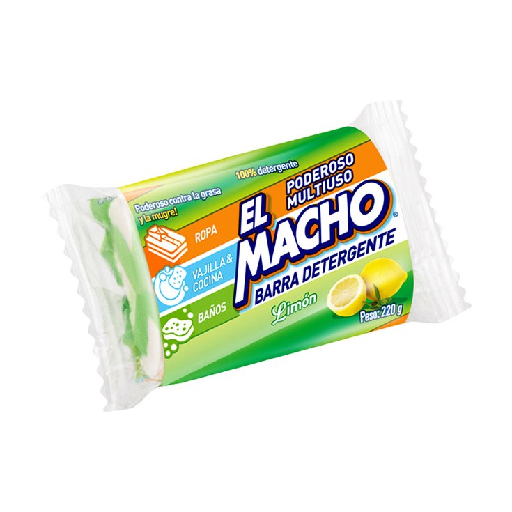 Jabón C/ Detergente Blanco Limón El Macho 220