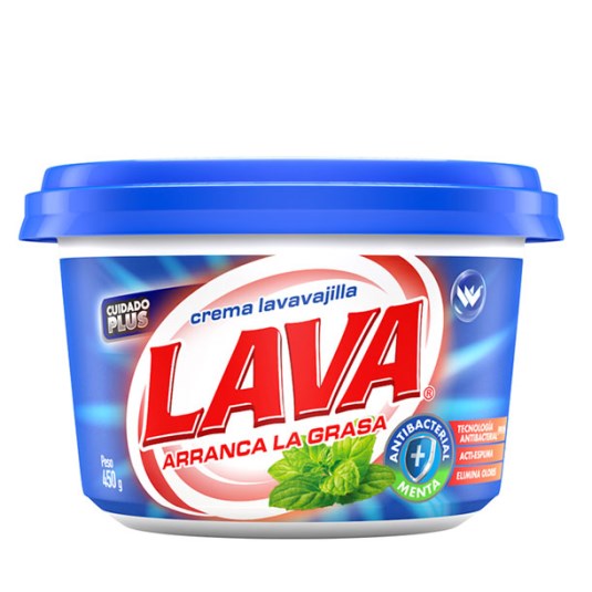 Crema Lavavajilla Antibacterial Lava 450 Gr