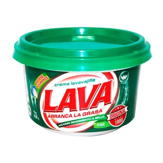 Crema Lavavajilla Color Verde Lava 450 Gr