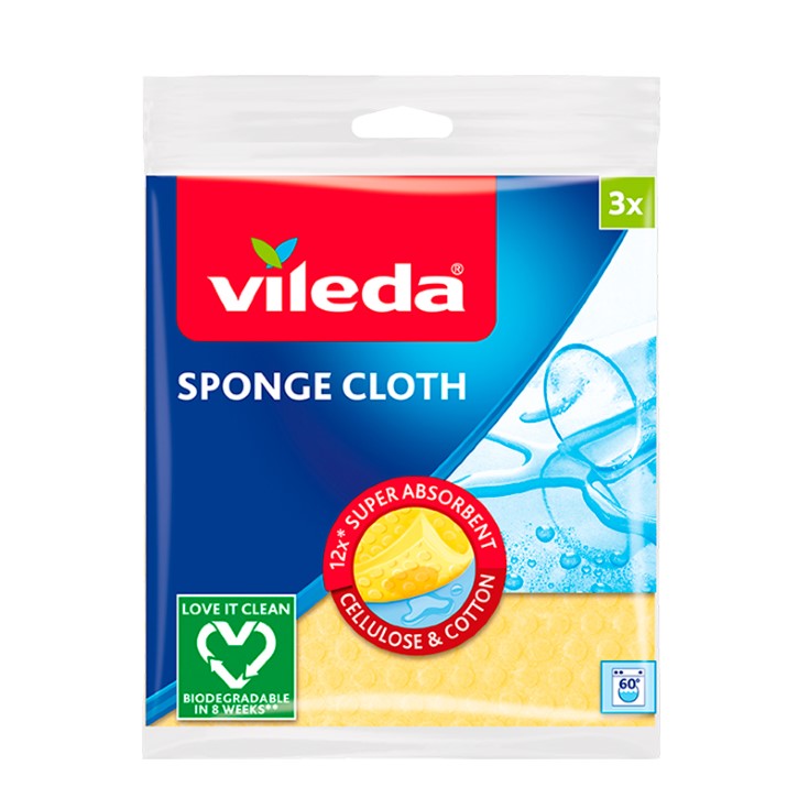 Paño De Esponja Vileda Super Absorbente Colores X 3 Un