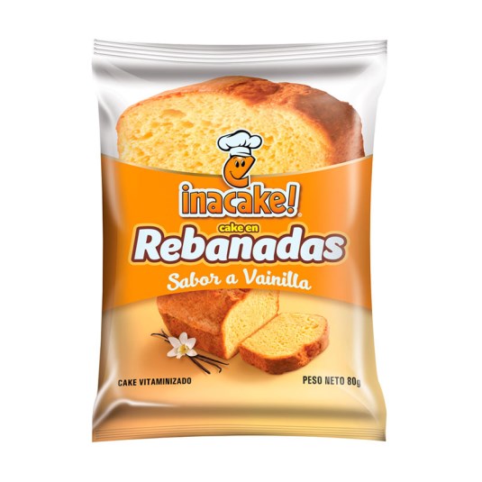 Pastelillo Rebanada Vainilla Inacake 80 G.