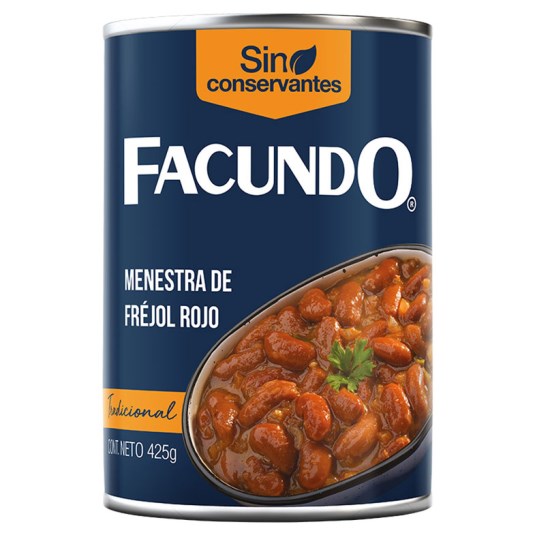 Menestra De Fréjol Rojo Facundo 425 Gr