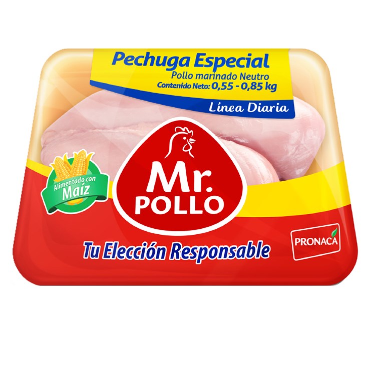 Pechuga Especial Línea Diaria Bandeja Mr. Pollo