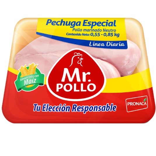 Pechuga Especial Línea Diaria Bandeja Mr. Pollo