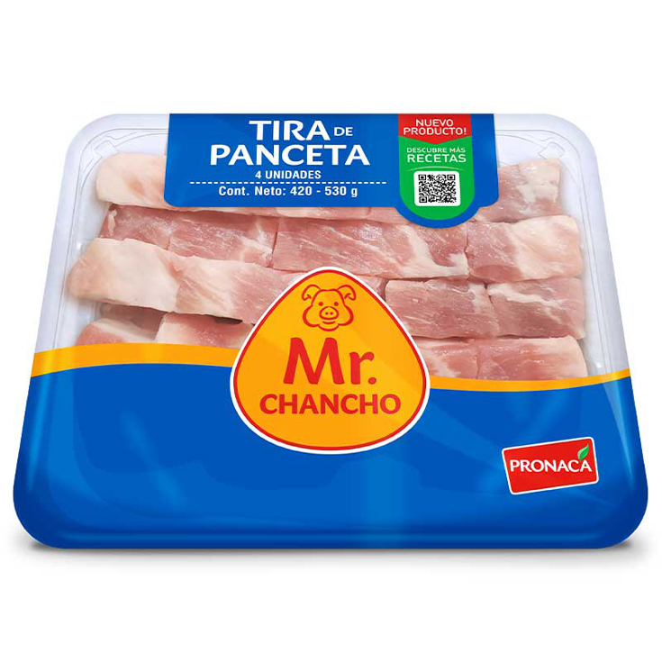 Tira De Panceta Bandeja Mr. Chancho 420 -530 Gr.