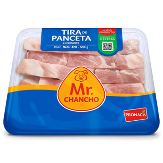 Tira De Panceta Bandeja Mr. Chancho 420 -530 Gr.