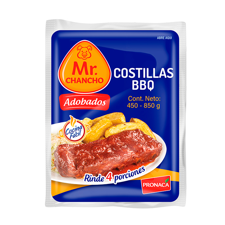 Mr. Chancho Costillas Adobada Bbq 450 - 850 Gr.