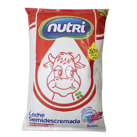 Tetrafino Leche Semidescremada Nutri 1 Lt.