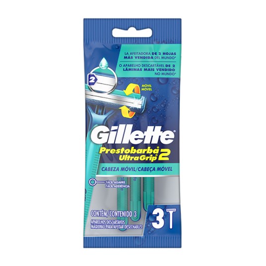 Prestobarba utragrip mango de goma Gillette u
