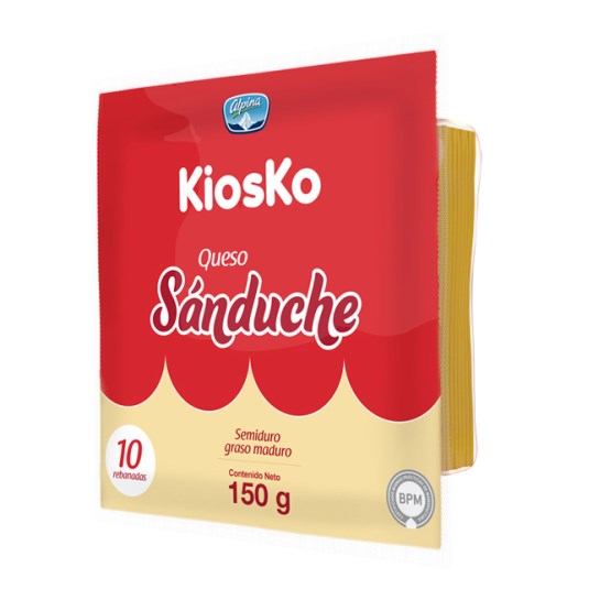 Queso Lonja Sanduchero Kiosko 150 Gr.