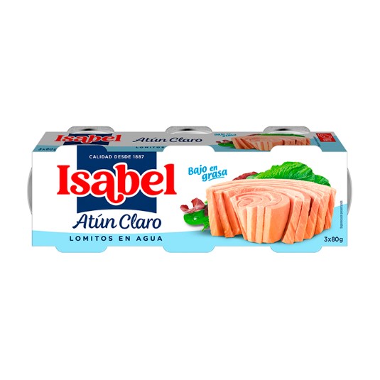 Atún Agua Abre Fácil Isabel Pack X 3 de 80 Gr C/