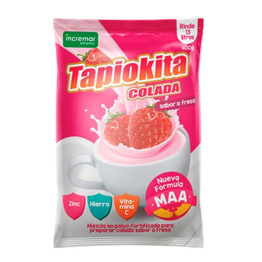 Tapiokita Colada Sabor A Fresa 400 Gr