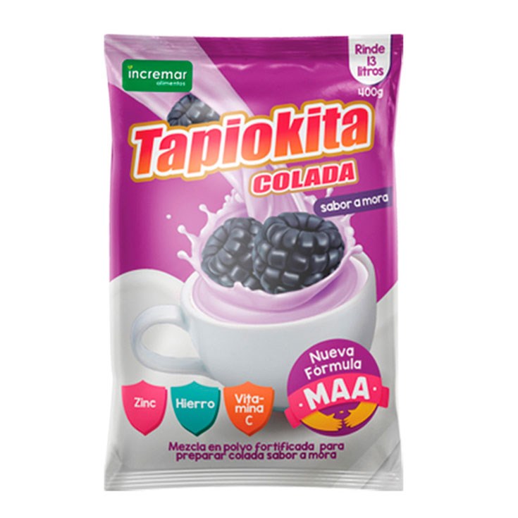 Tapiokita Colada Sabor A Mora 400 Gr