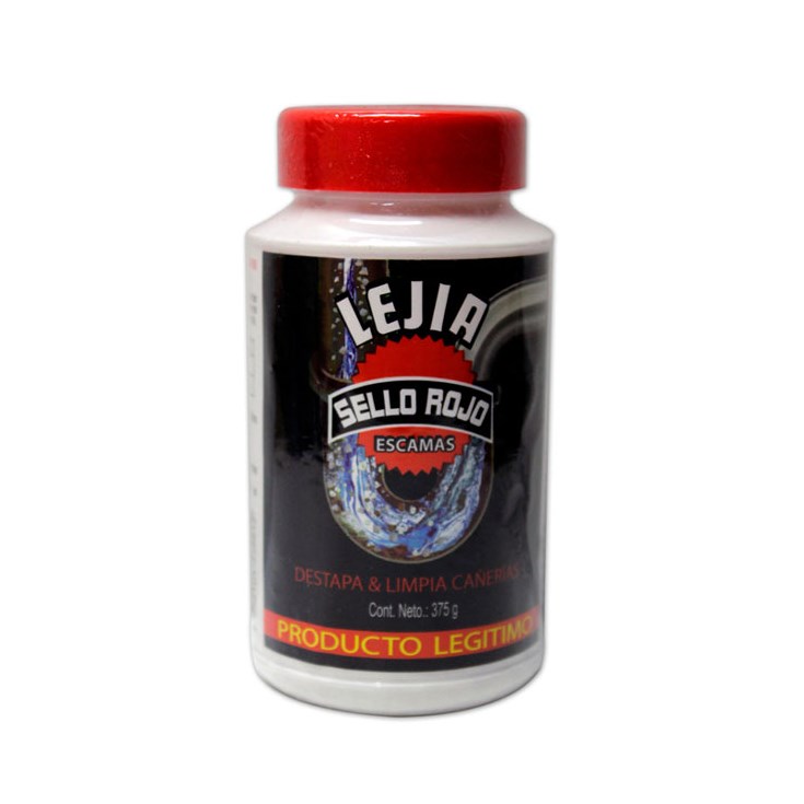Destapa Cañerías Lejía Sello Rojo 375 Ml