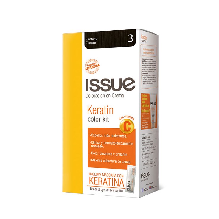 Kit 3 Tintes Castaño Oscuro Issue 47 Gr