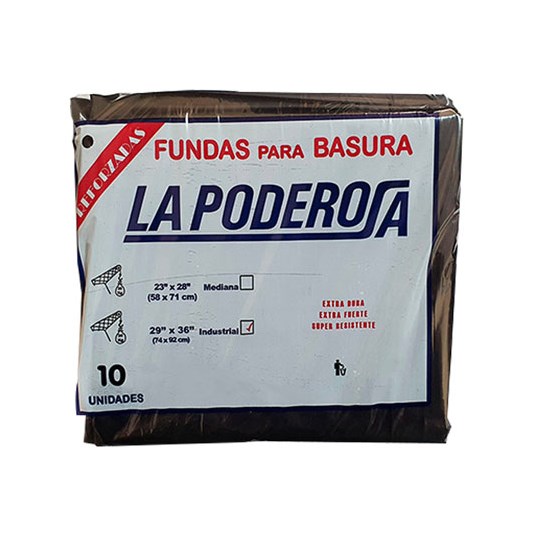 Funda De Basura Industrial La Poderosa 29X36 Pulg