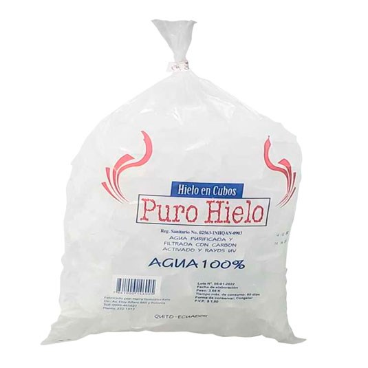 Puro hielo funda x 3.64 kg.