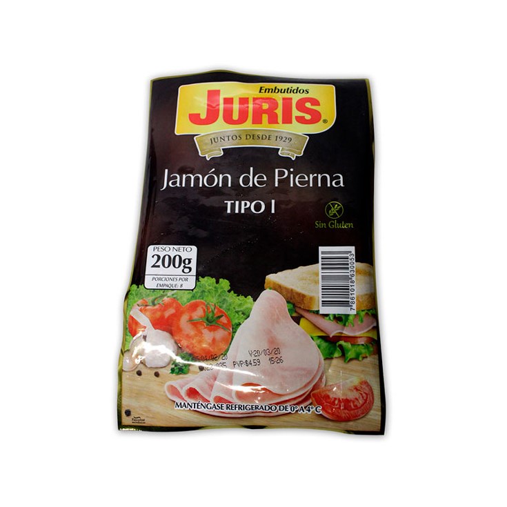 Jamón Pierna Premium Juris 200 Gr