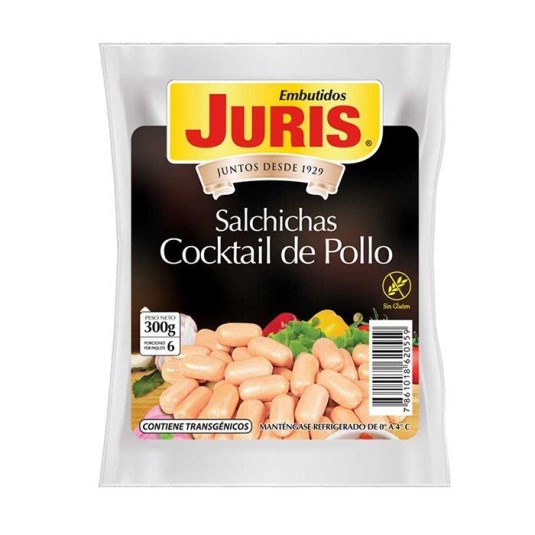 Salchicha Cocktail Pollo Premium Juris 300 gr