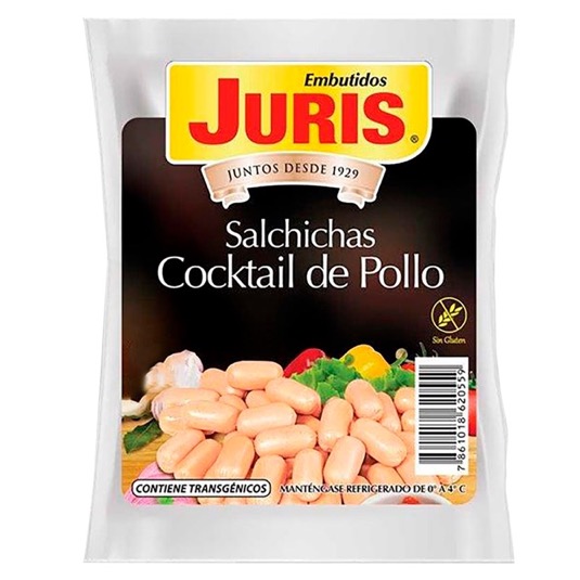 Juris salchicha pollo t-cocktail premium kg.