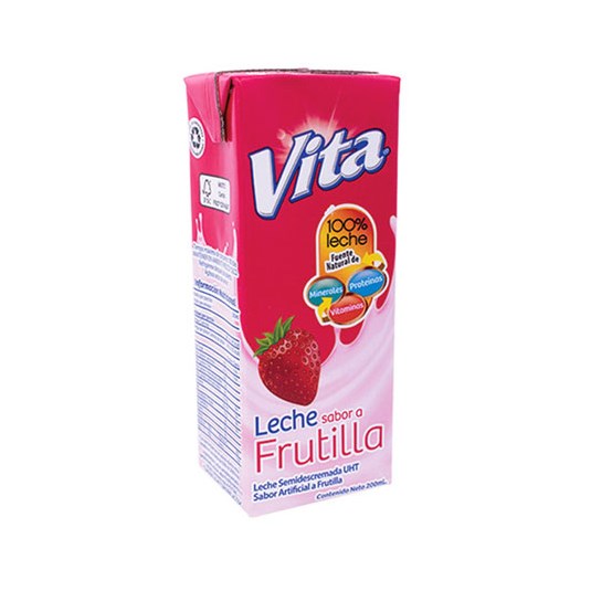 Leche Vita Sabor Frutilla 200 Ml.