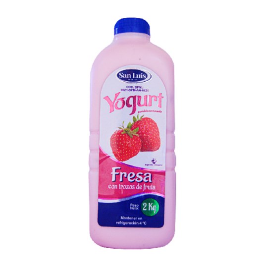 San luis yogurt sabor fresa poma 2 lt.