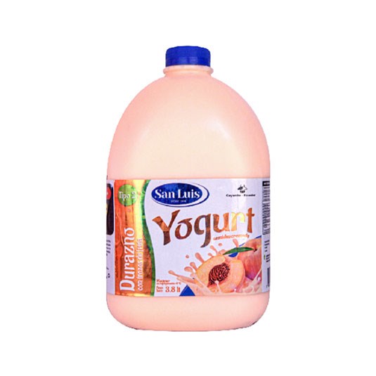 San Luis Yogurt Sabor Durazno Valde 3.8 Lt.