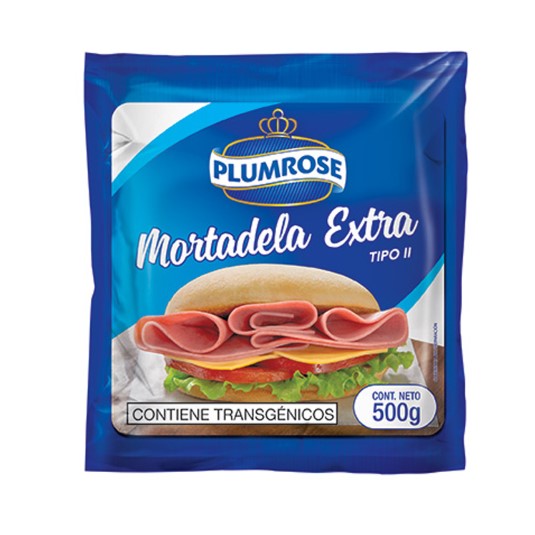 Mortadela Extra Rebanada Tipo Ii Plumrose 500 Gr.