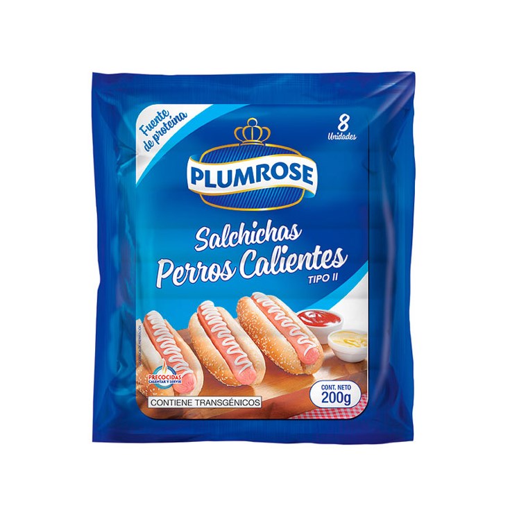 Plumrose Salchicha Perro Caliente 200 Gr