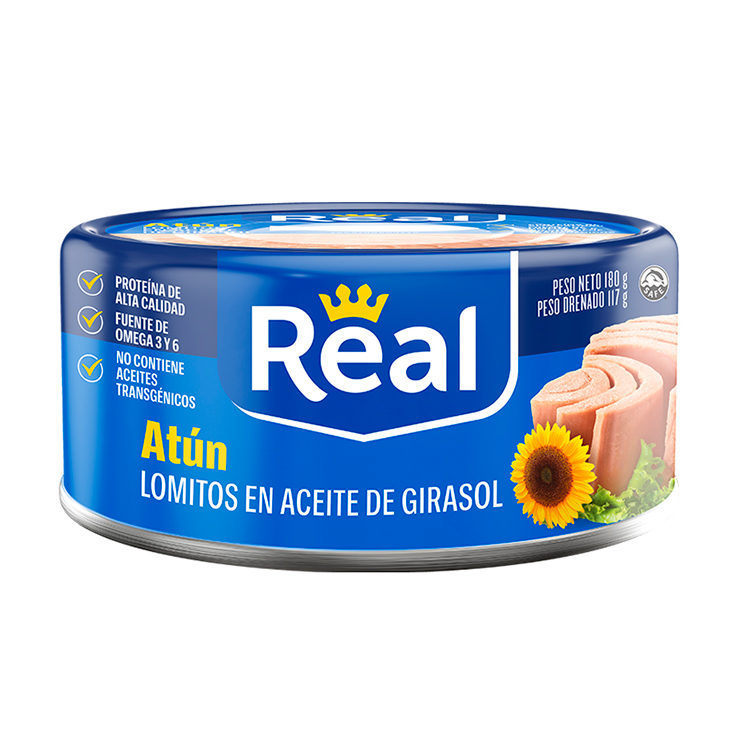 Atún Lomito Aceite Abre Facil Real 180 Gr