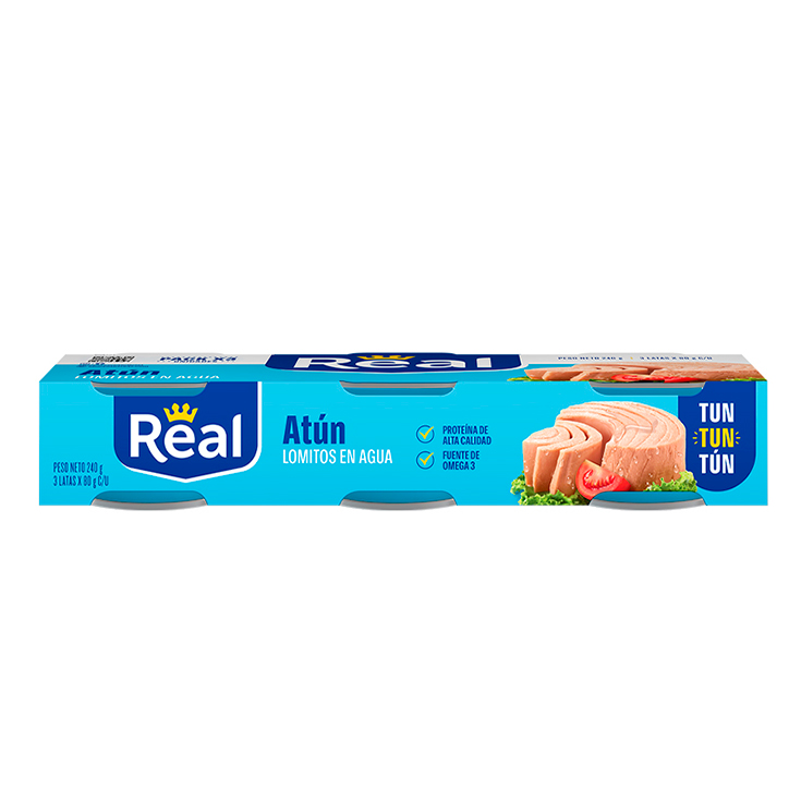 Atún Agua Abre Fácil Real Pack X 3 de 80 Gr C/U