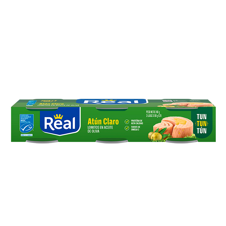 Real Atun 3Pack En Oliva A/F 240 Gr.