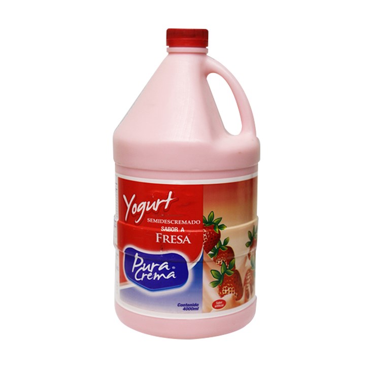 Yogurt Sabor Fresa Pura Crema 4 Lt.