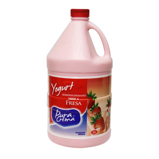 Yogurt Sabor Fresa Pura Crema 4 Lt.