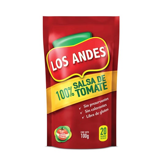 Salsa De Tomate Ecopack Los Andes 100 Gr