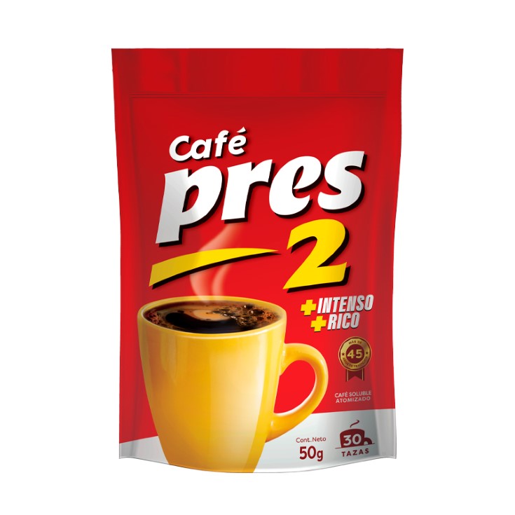 Pres 2 Café Soluble Atomizado Sobre 50 Gr. 