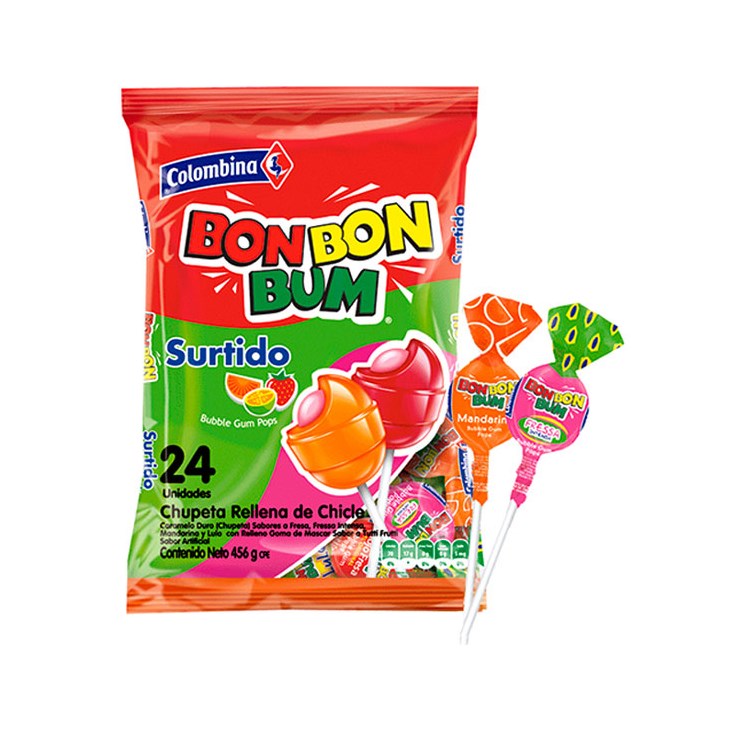 Chupete Surtido Bon Bon Bum 480 Gr