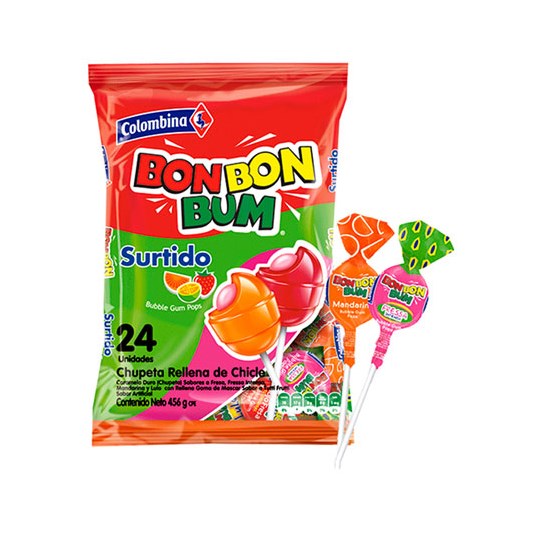 Chupete Surtido Bon Bon Bum 480 Gr