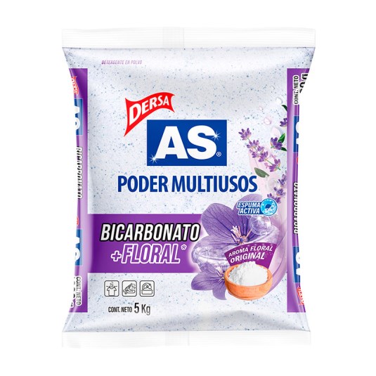 Detergente fragancia floral As 5 kg.