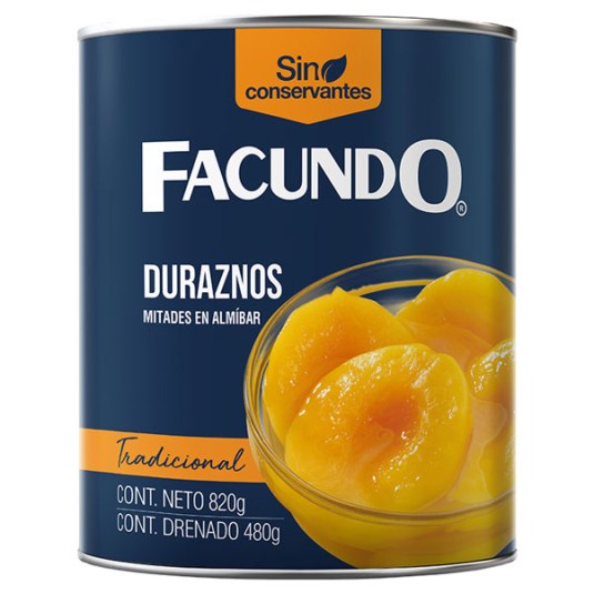 Duraznos Mitades Facundo 820 Gr
