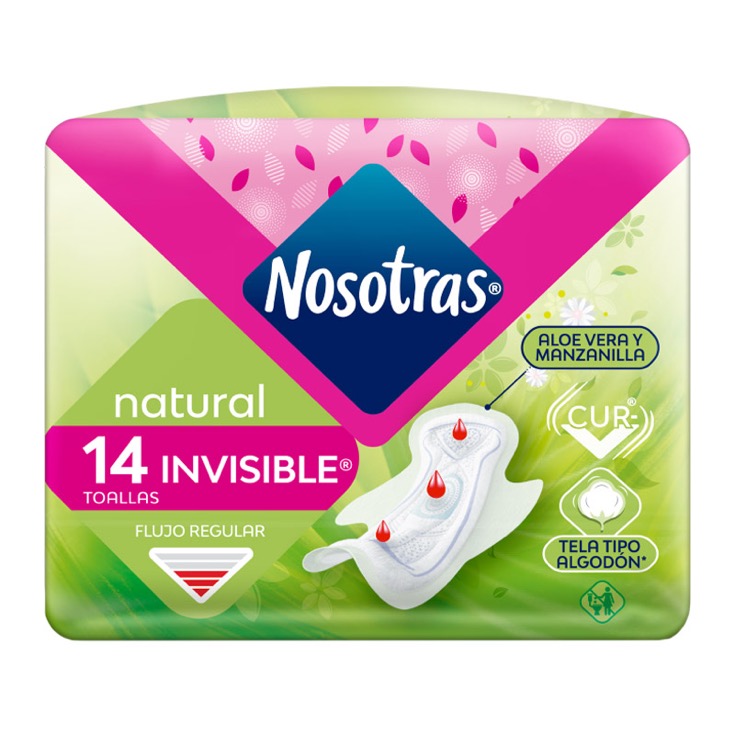 Toallas Natural Invisible Nosotras X 14 Uni