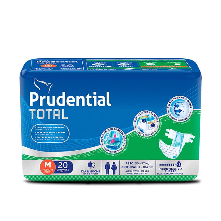 Pañal Total Talla Medium Prudential X 20 Uni