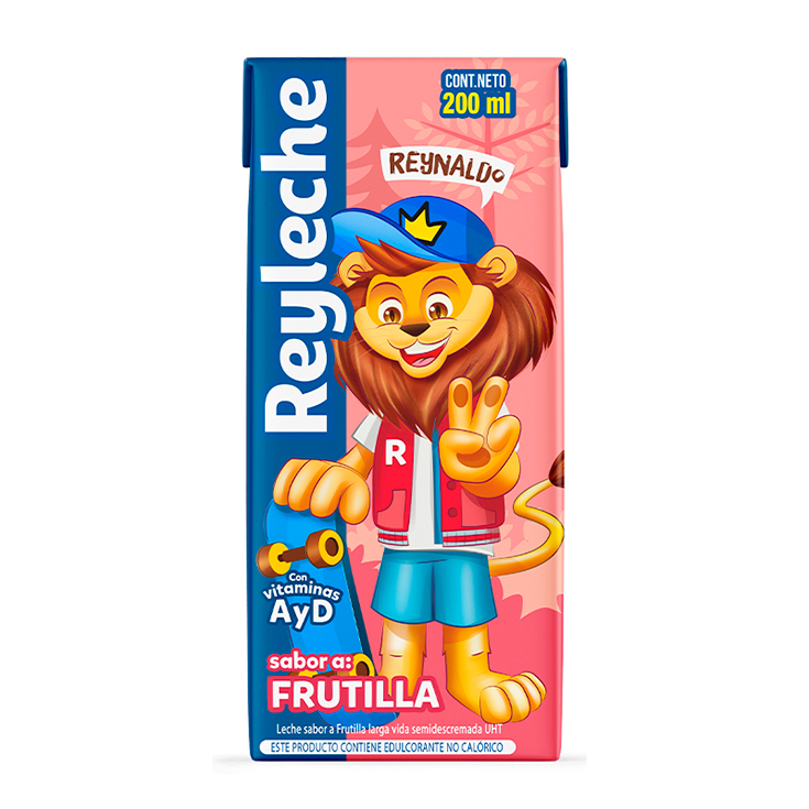 Reyleche leche uht frutilla 200 ml.