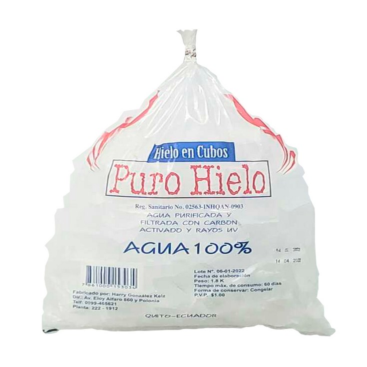 Puro hielo funda x 1.8 kg.