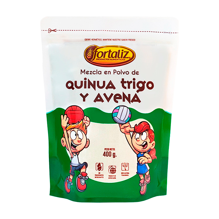 Harina Quinua Trigo Avena Fortaliz 400 Gr. Harina Quinua Trigo Avena Fortaliz 400 Gr.