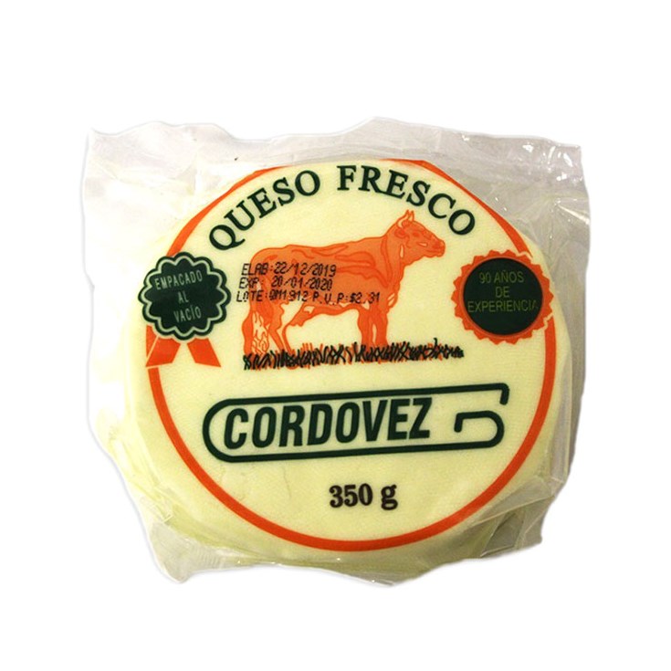 Queso Fresco Cordovez 350 Gr.