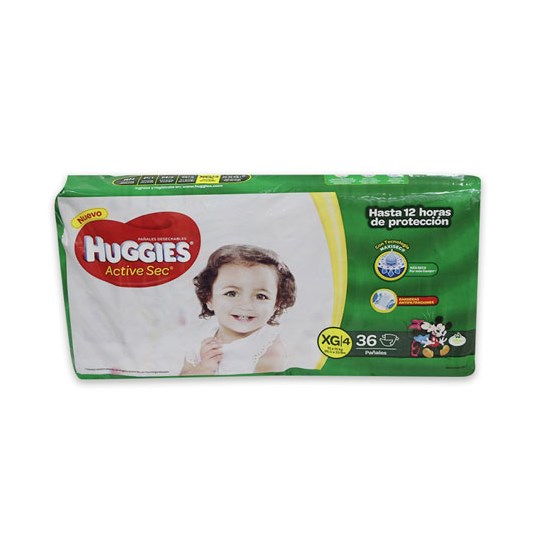 Pañal Active Sec Extra Grade Huggies X 36 Uni