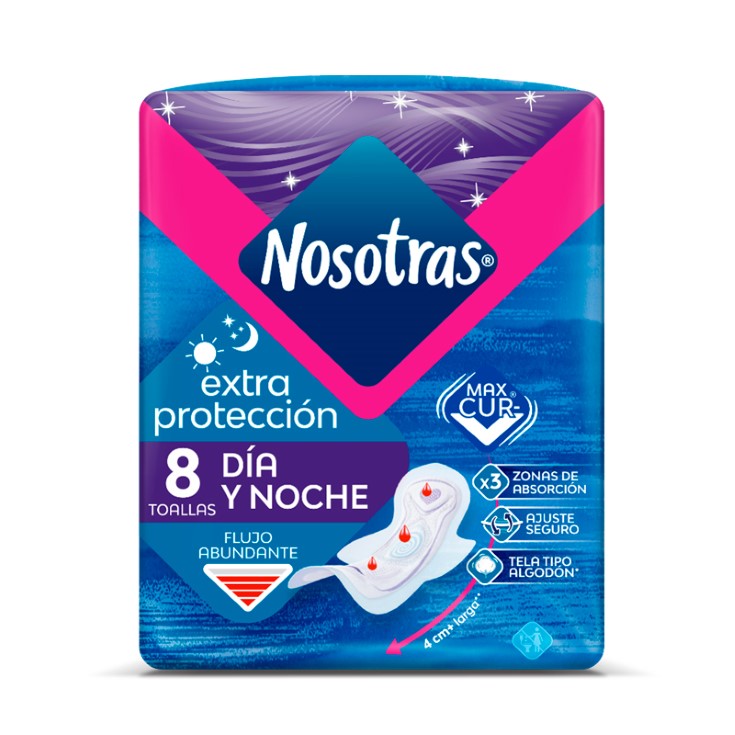 Toallas Higienicas Extraprotección Día y Noche X8 Nosotras