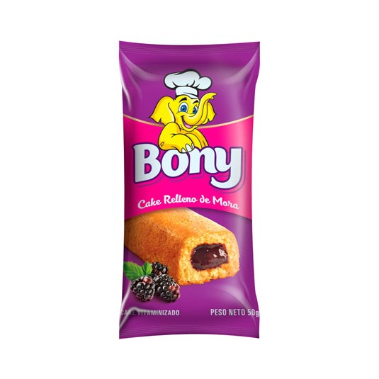 Inacake Bony Pastas Rellena De Mora 50 Gr